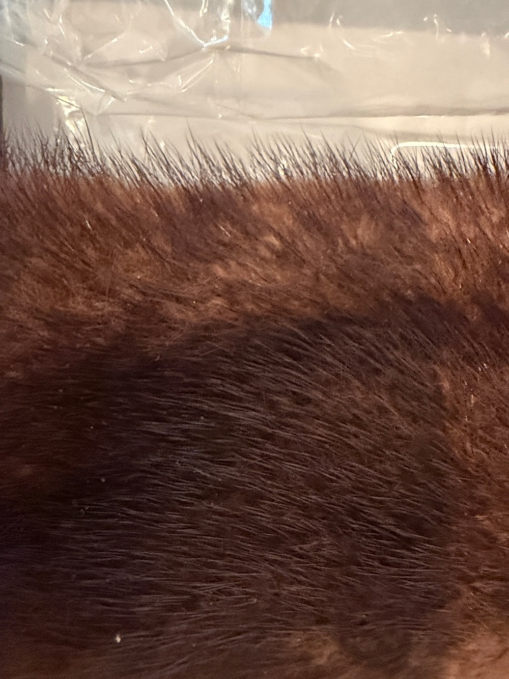 Prada Brown Suede Tote with Mink Fur Trim and Gold Hardware - Picture 10 of 15